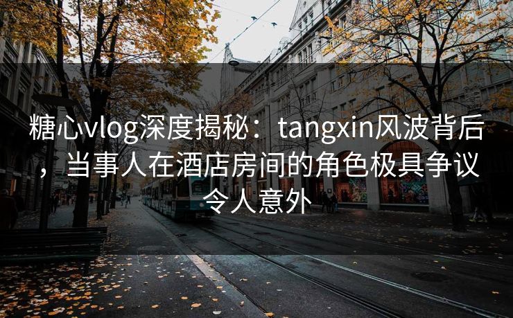 糖心vlog深度揭秘：tangxin风波背后，当事人在酒店房间的角色极具争议令人意外
